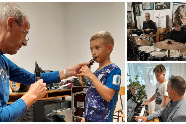 Ism�t dallamokkal telt meg iskol�nk �p�let 🥰🎷🎻🎸🎹🥁